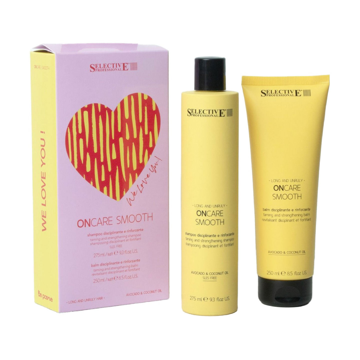 Набір для волосся Selective Professional OnCare Smooth We Love You (шампунь, 275 мл + кондиціонер, 250 мл)